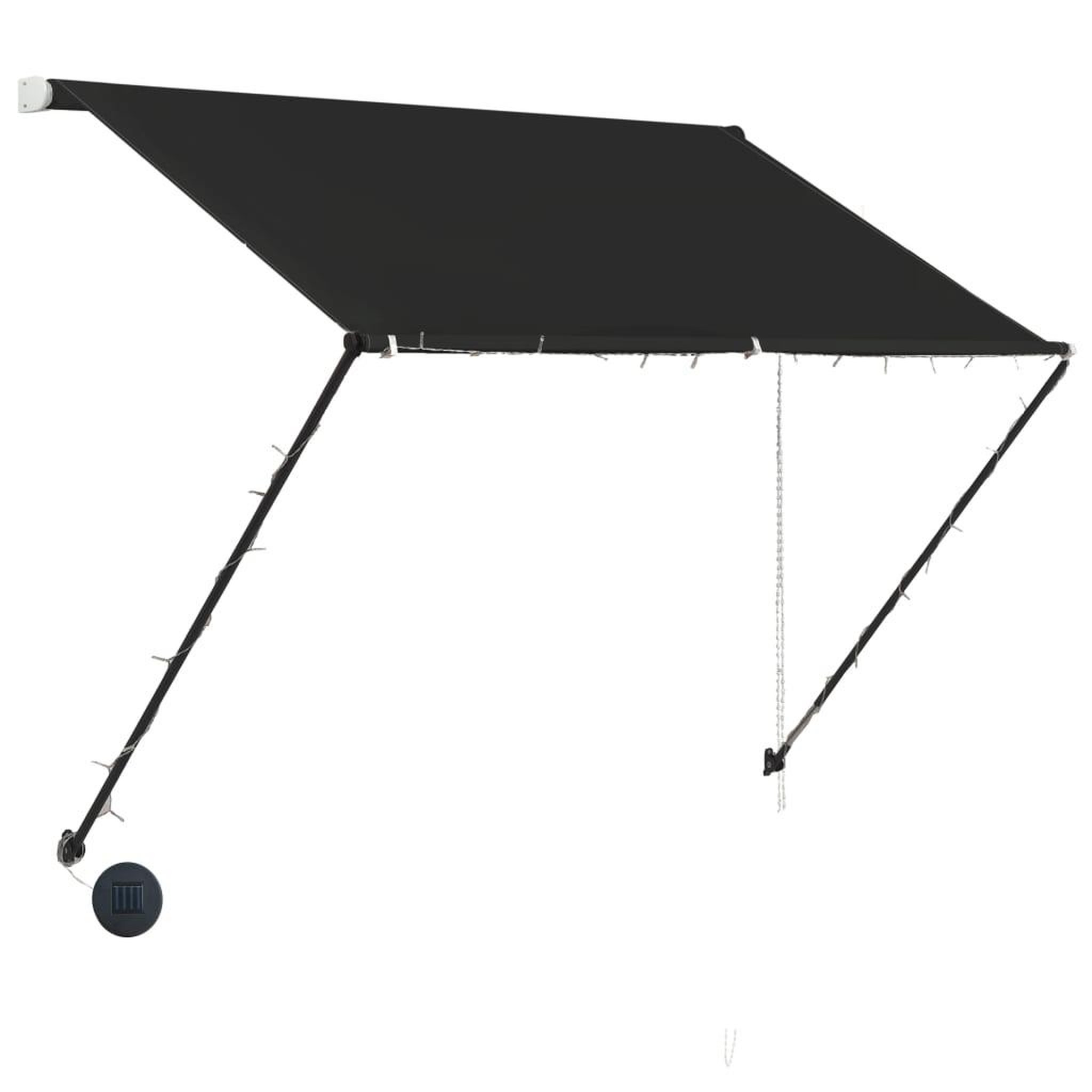 Voir la diapositive 3 : VIDAXL Auvent retractable avec LED 200x150 cm Anthracite