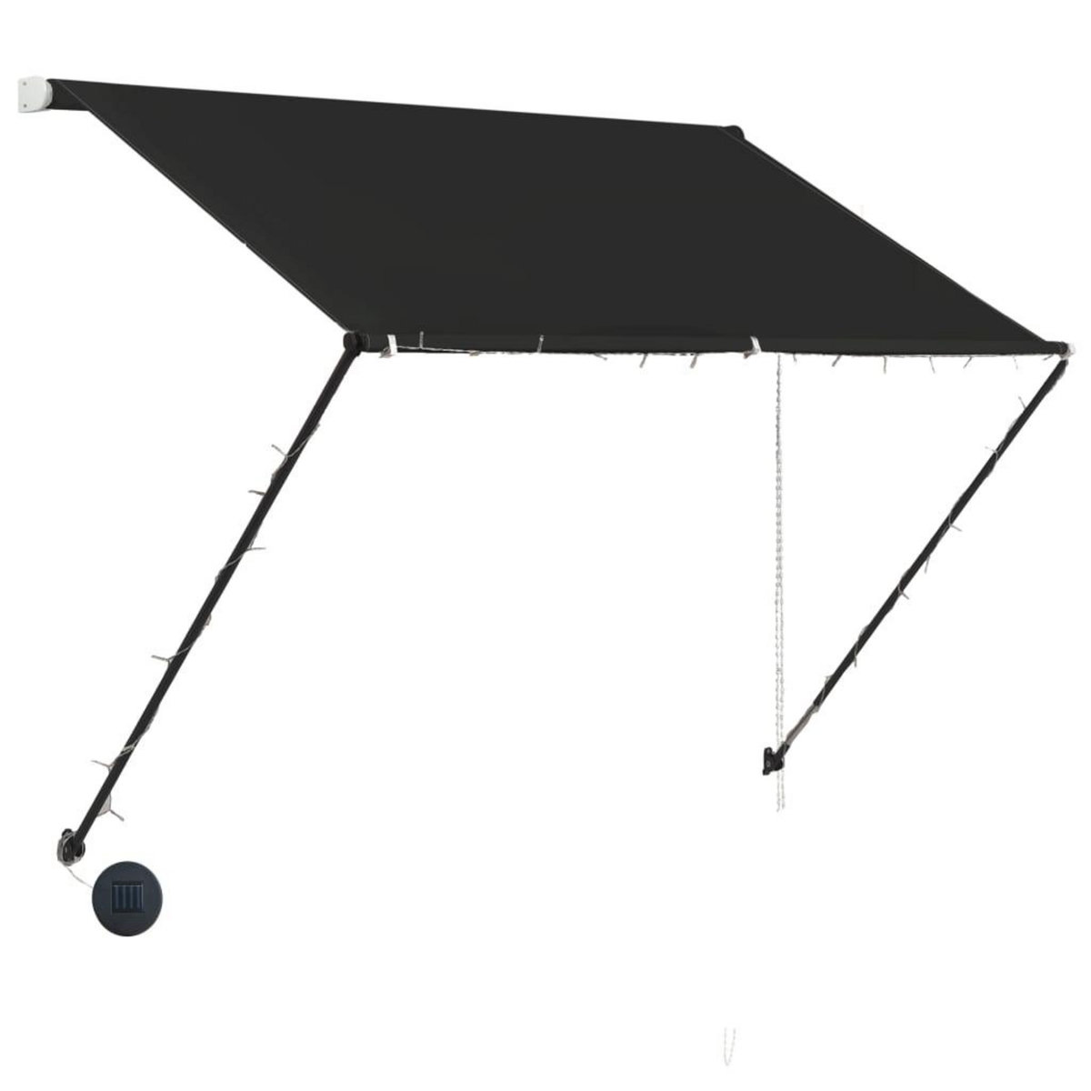 VIDAXL Auvent retractable avec LED 200x150 cm Anthracite