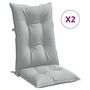 Voir la diapositive 2 : VIDAXL Coussins de chaise a dossier haut lot de 2 gris clair melange