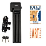 Master lock Antivol Vélo Pliabe Certifié en Acier Trempé, 3 clés, Support de transport Inclus