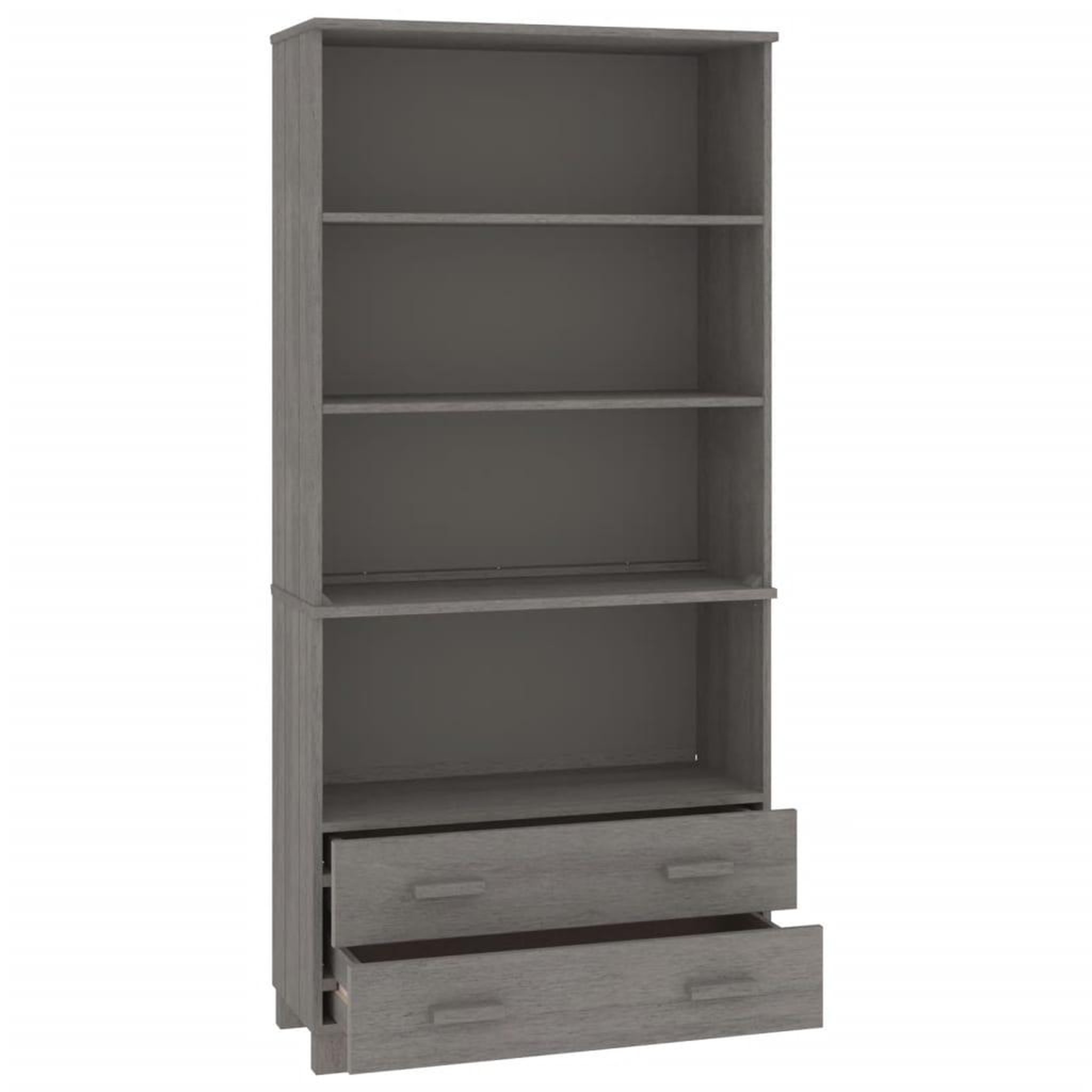 Voir la diapositive 5 : VIDAXL Buffet HAMAR Bois massif de pin Gris clair