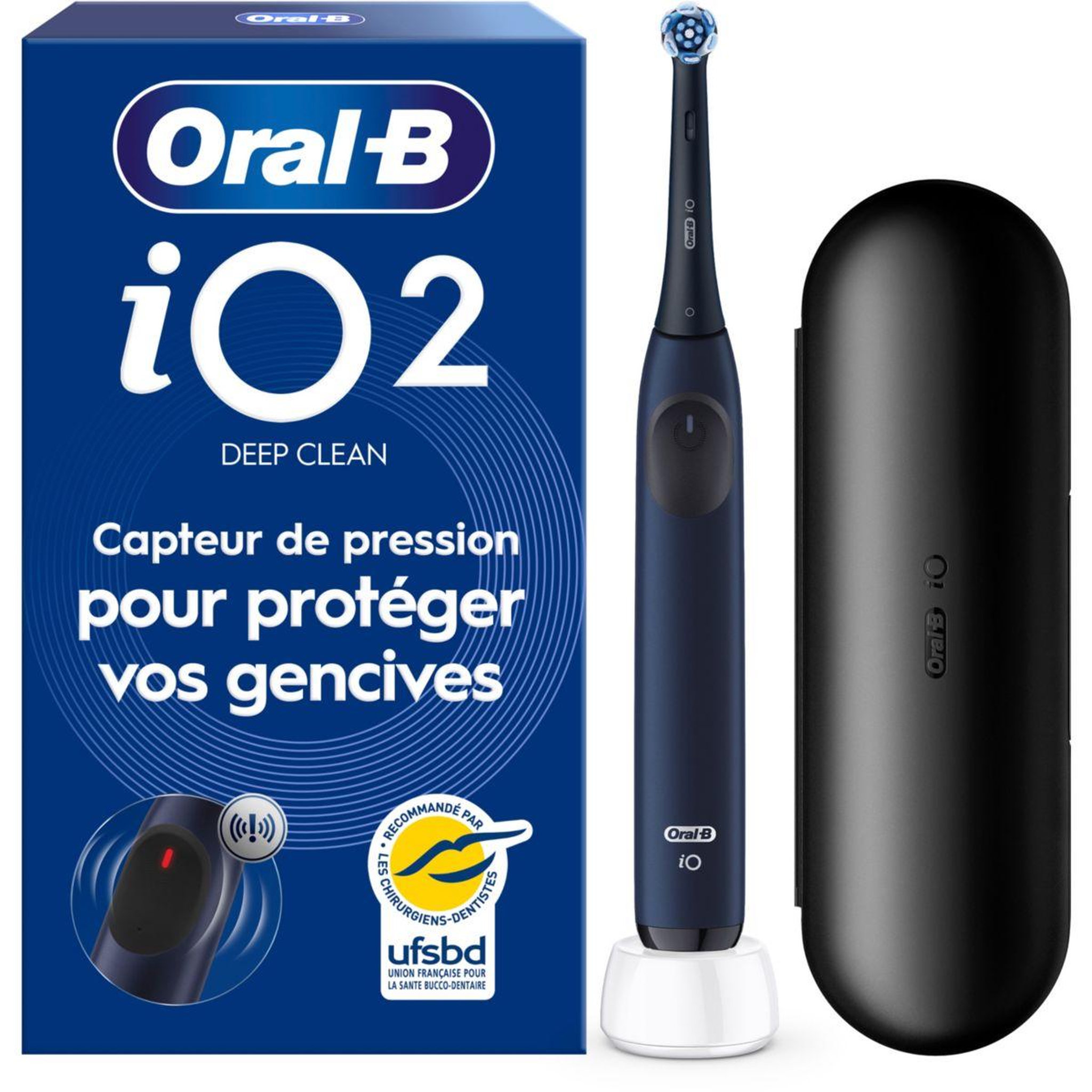 ORAL B Brosse à dents électrique io2 marine blue deep clean + travel case