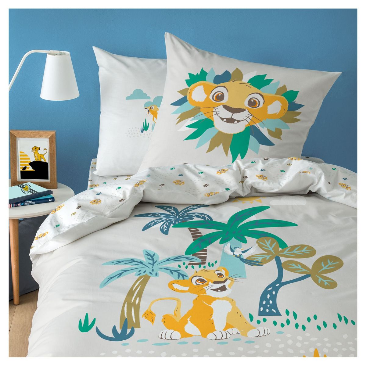 LE ROI LION Parure housse de couette coton 57 fils ROI LION SAVANA