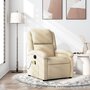 Voir la diapositive 1 : VIDAXL Fauteuil de massage inclinable Creme Tissu