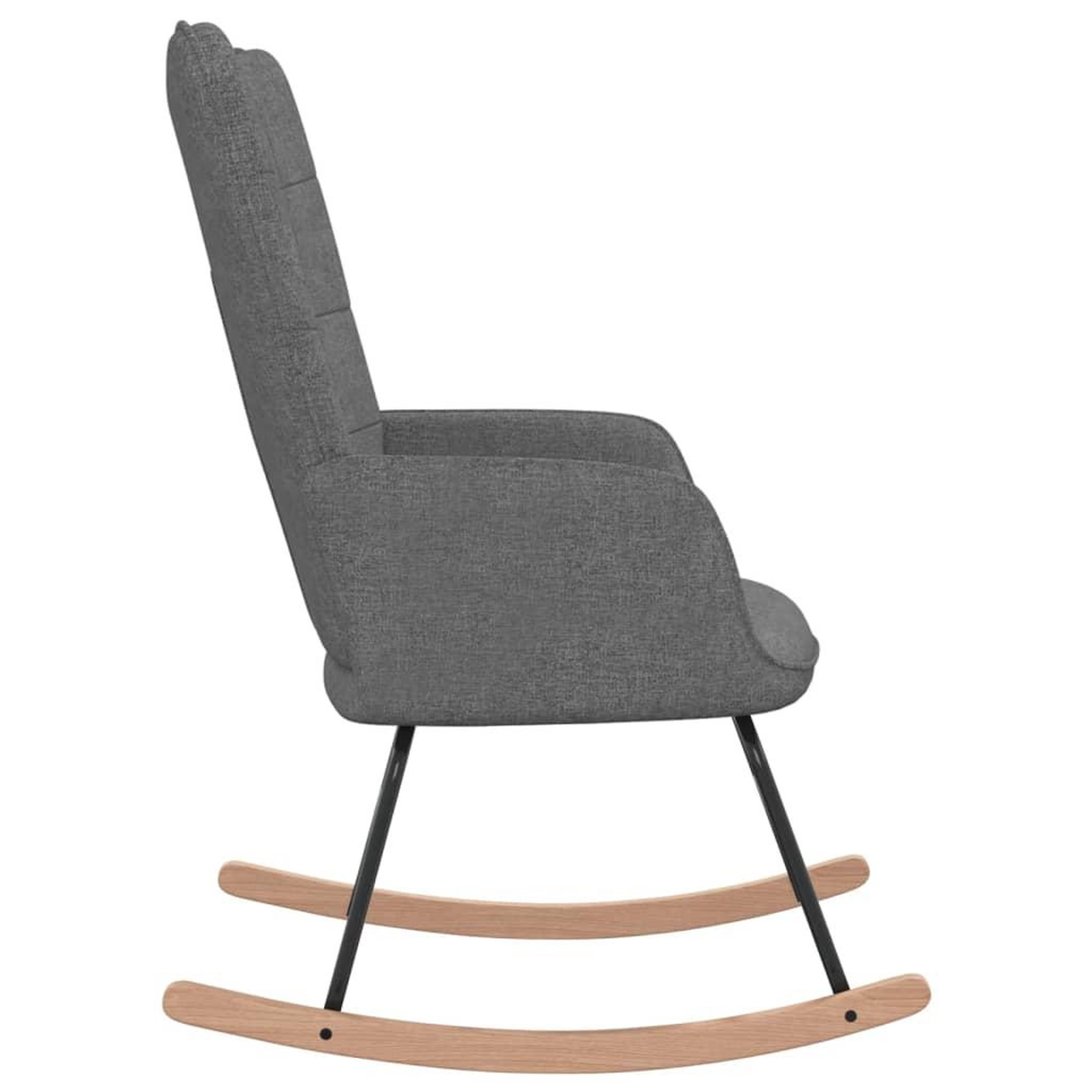 Voir la diapositive 3 : VIDAXL Chaise a bascule Gris fonce Tissu