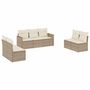 Voir la diapositive 2 : VIDAXL Salon de jardin avec coussins 7 pcs beige resine tressee
