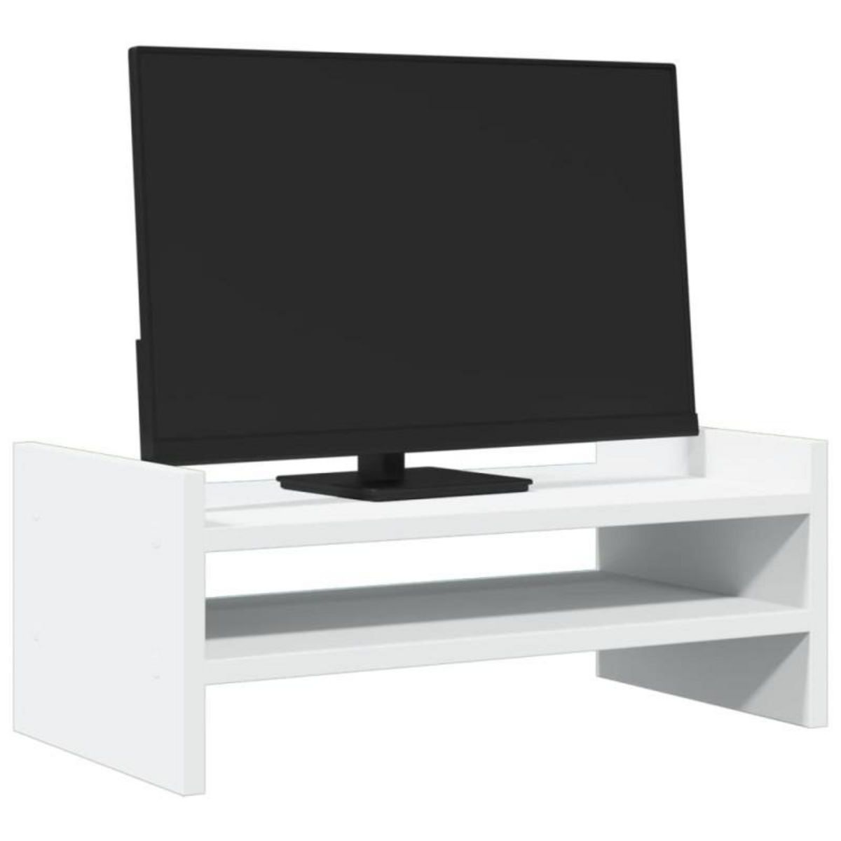 VIDAXL Support de moniteur blanc 50x27x20 cm bois d ingénierie