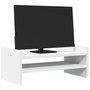 Voir la diapositive 3 : VIDAXL Support de moniteur blanc 50x27x20 cm bois d ingénierie