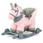 MILLY MALLY Porteur Cheval Polly Rose - Jouet Équestre en Peluche pour Enfants