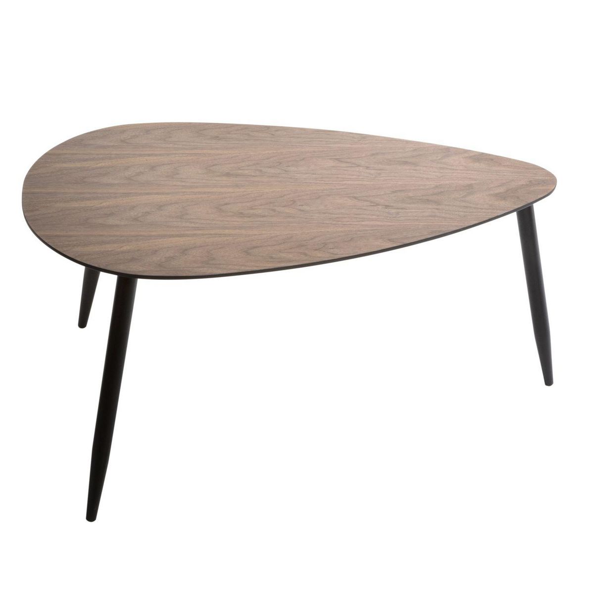 ATMOSPHERA Duo de table basses en MDF effet bois de Noyer - Marron