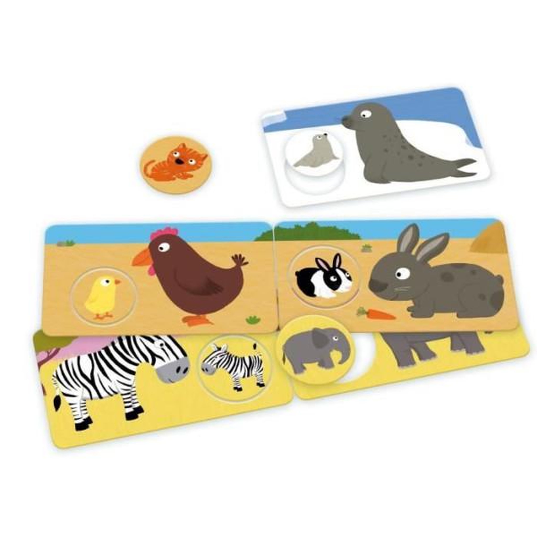 Voir la diapositive 2 : Nathan Jeu d'association nathan la petite ecole - mamans et bébés - bébé animaux - mixte - a partir de 3 ans