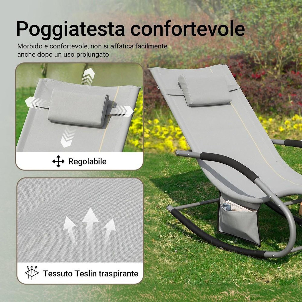 SOBUY SoBuy - Lot de 2 chaises à bascule pour jardin - Moderne - OGS28X2