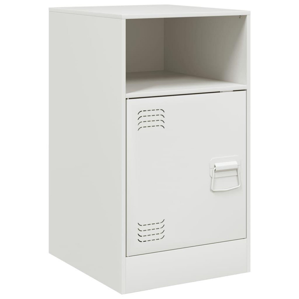 VIDAXL Table de chevet blanc 34,5x39x62 cm acier