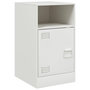 Voir la diapositive 2 : VIDAXL Table de chevet blanc 34,5x39x62 cm acier