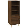 Voir la diapositive 2 : VIDAXL Buffet haut Chene marron 40x36x110 cm Bois d'ingenierie