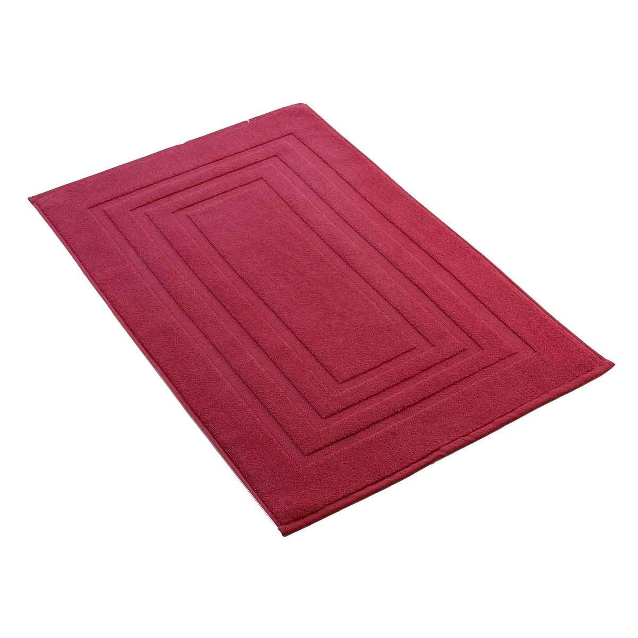 Voir la diapositive 1 : Douceur d'Intérieur Tapis de bain  tendresse  50x85cm rubis