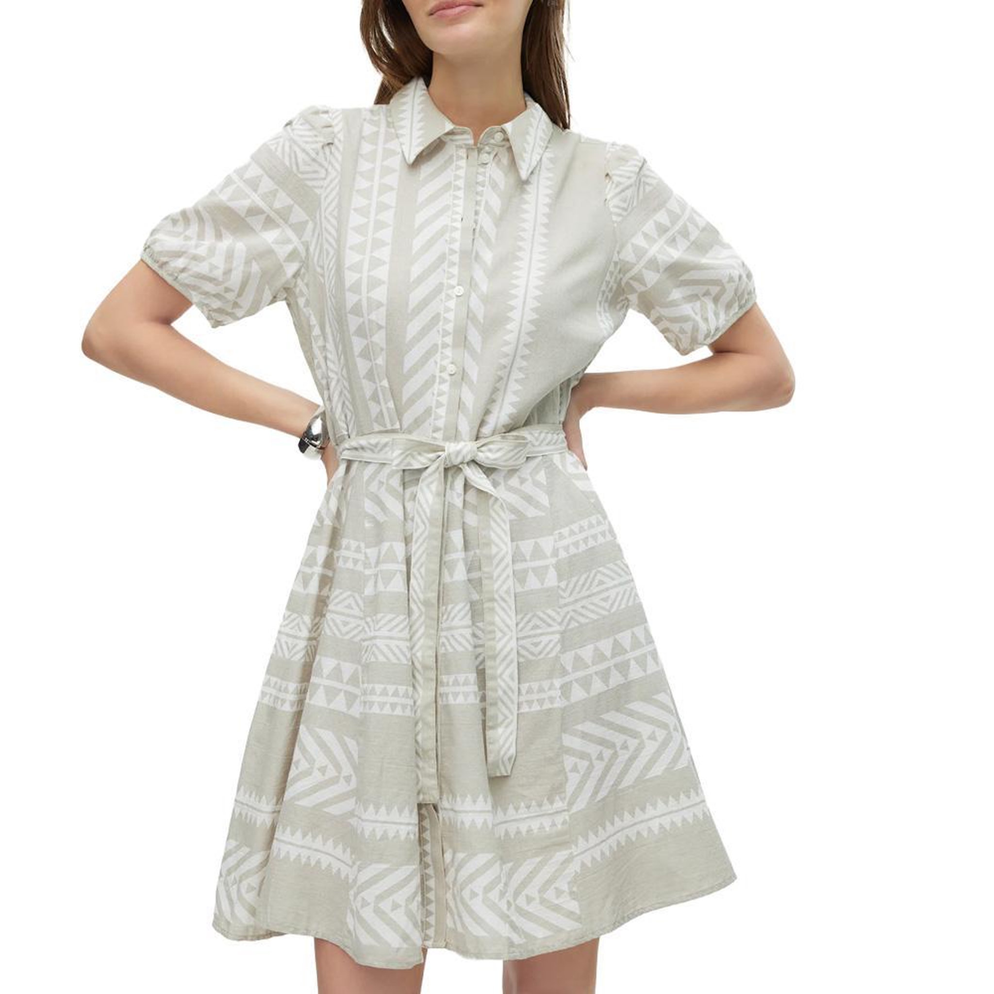 Voir la diapositive 1 : Vero Moda Robe Grise/Blanche Femme Vero Moda Dicthe
