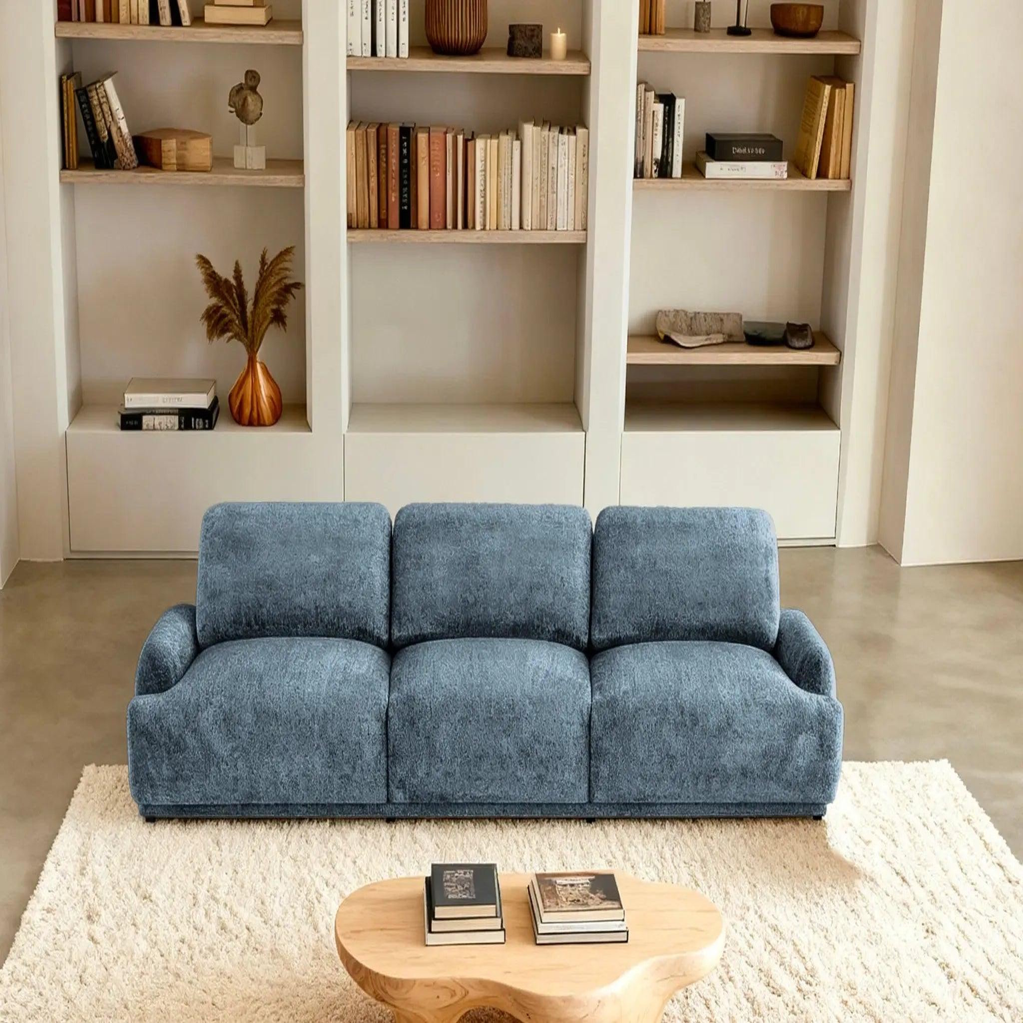 Voir la diapositive 6 : CASANOVA PARIS Rosalie - canapé droit tissu chenille 3 places