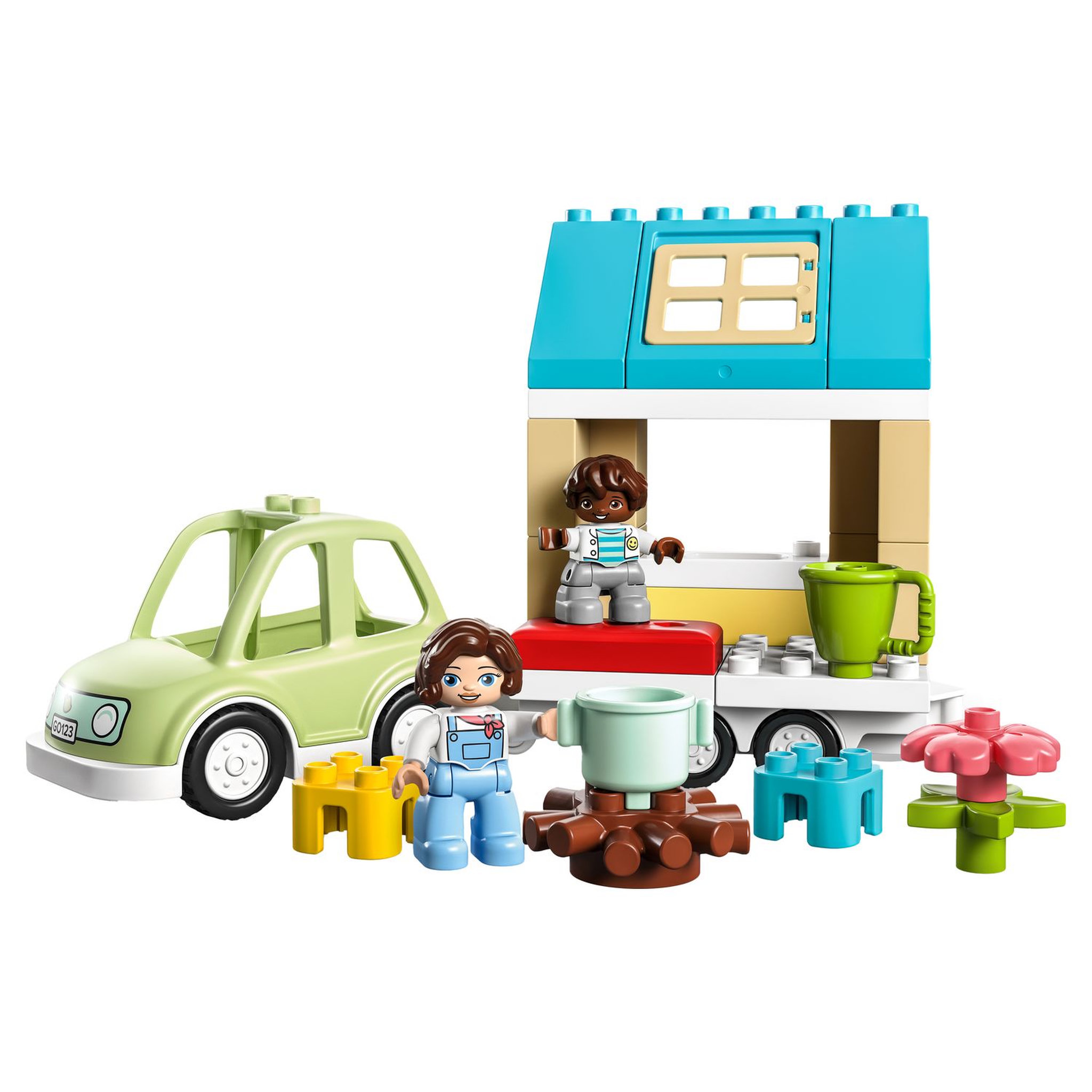 Voir la diapositive 3 : LEGO Duplo 10986 La maison familiale sur roues, Jouet Éducatif, avec Voiture, Briques