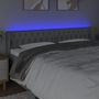 Voir la diapositive 4 : VIDAXL Tete de lit a LED Gris clair 183x16x78/88 cm Tissu