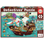 EDUCA 50pcs detective puzzle Bateau pirate