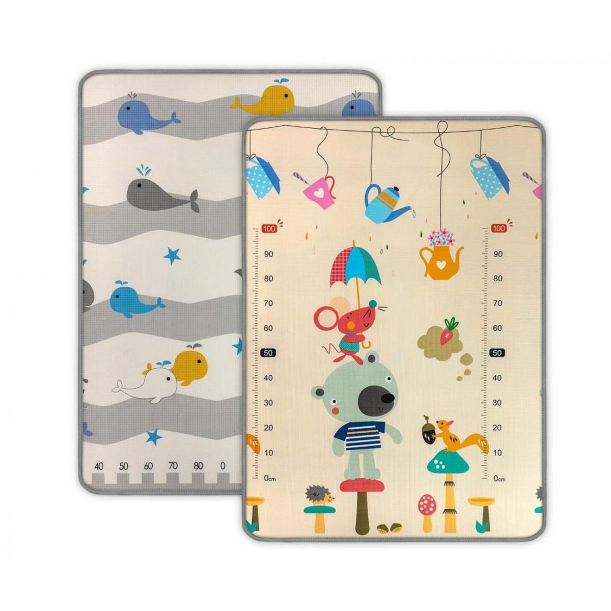MILLY MALLY Tapis de Jeu en Mousse Kinder - Design Ours et Baleines pour Bébé