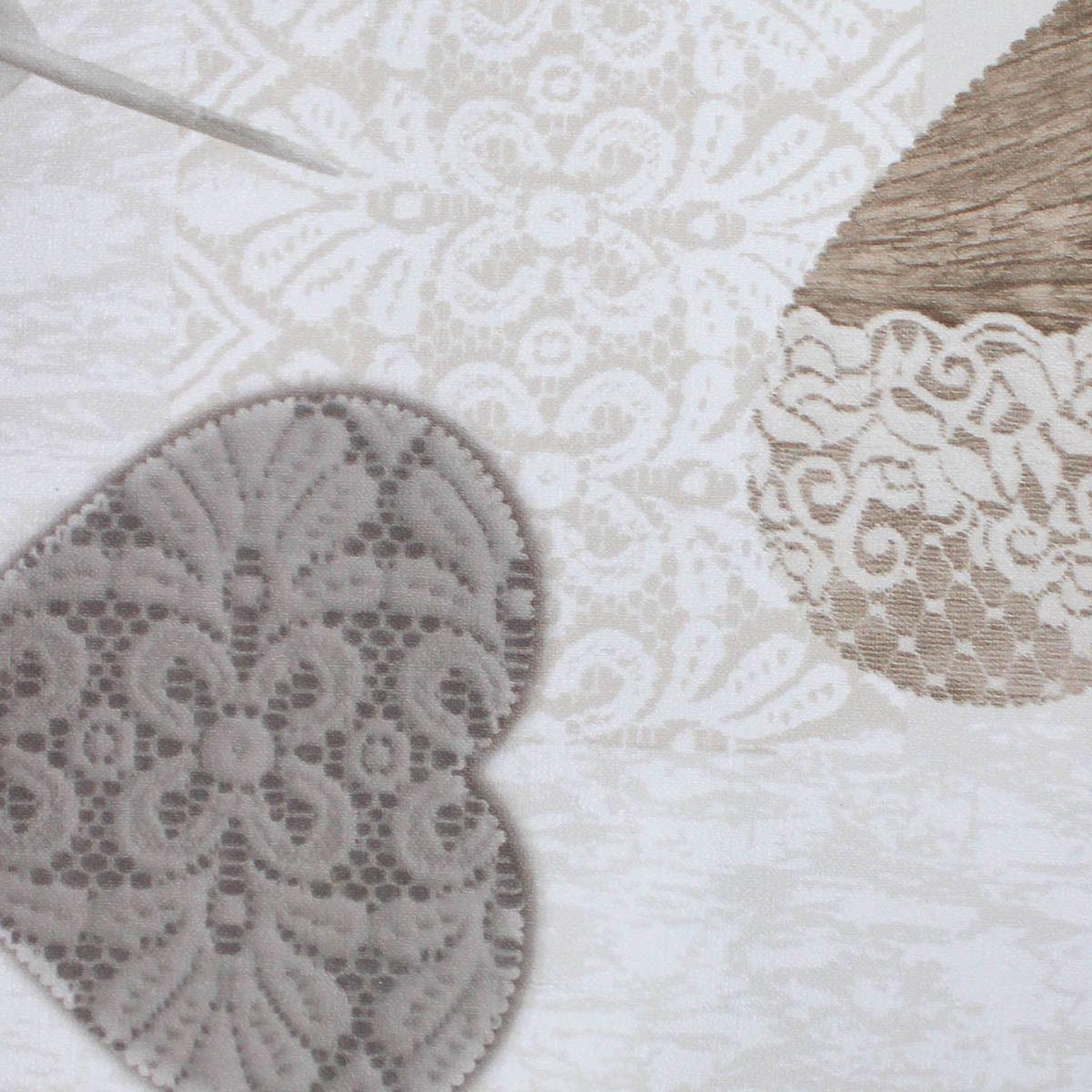 Voir la diapositive 3 : Douceur d'Intérieur Nappe imprimé  delicia  140x240cm taupe