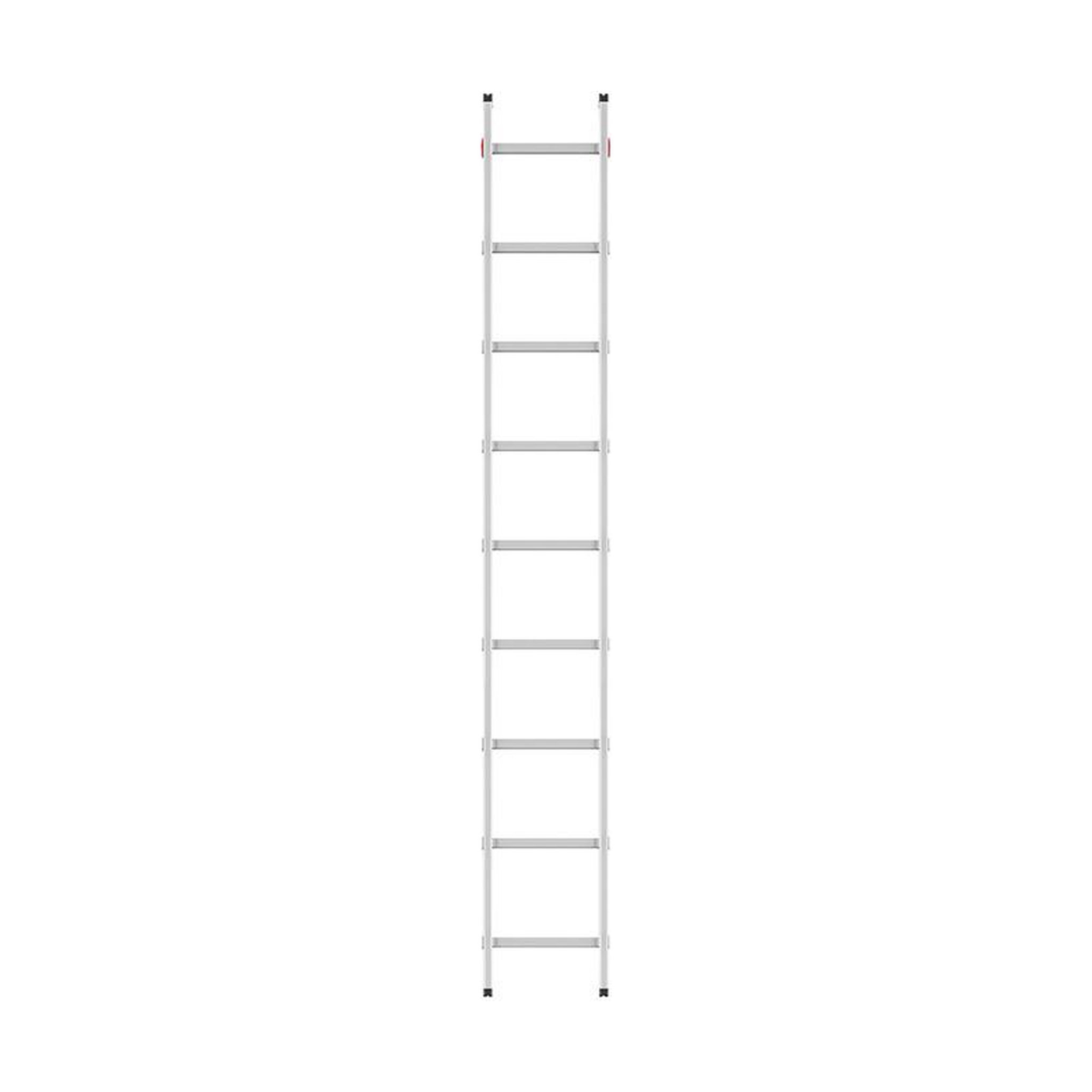 Voir la diapositive 4 : HAILO Echelle simple 9 échelons 2,6m/3,5m en alu professionnelle Hailo ProfiStep Uno