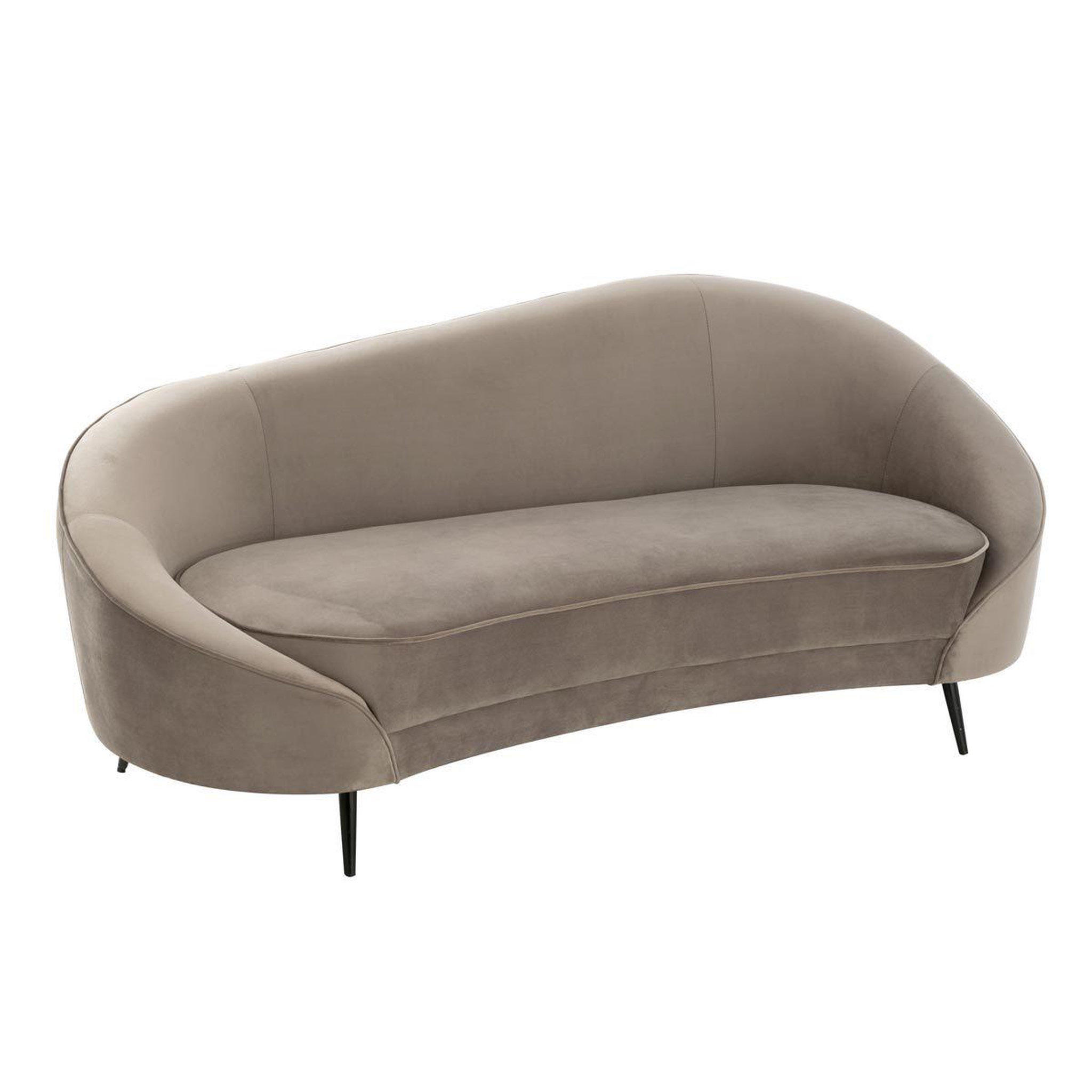 J-LINE Canapé design 3 places  elisabeth  182cm gris