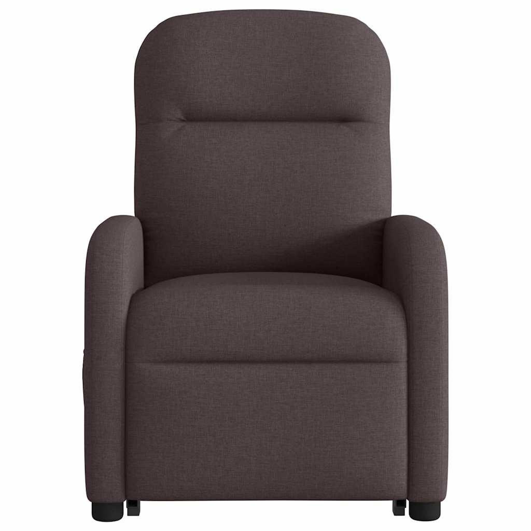 Voir la diapositive 5 : VIDAXL Fauteuil inclinable de massage electrique Marron fonce Tissu