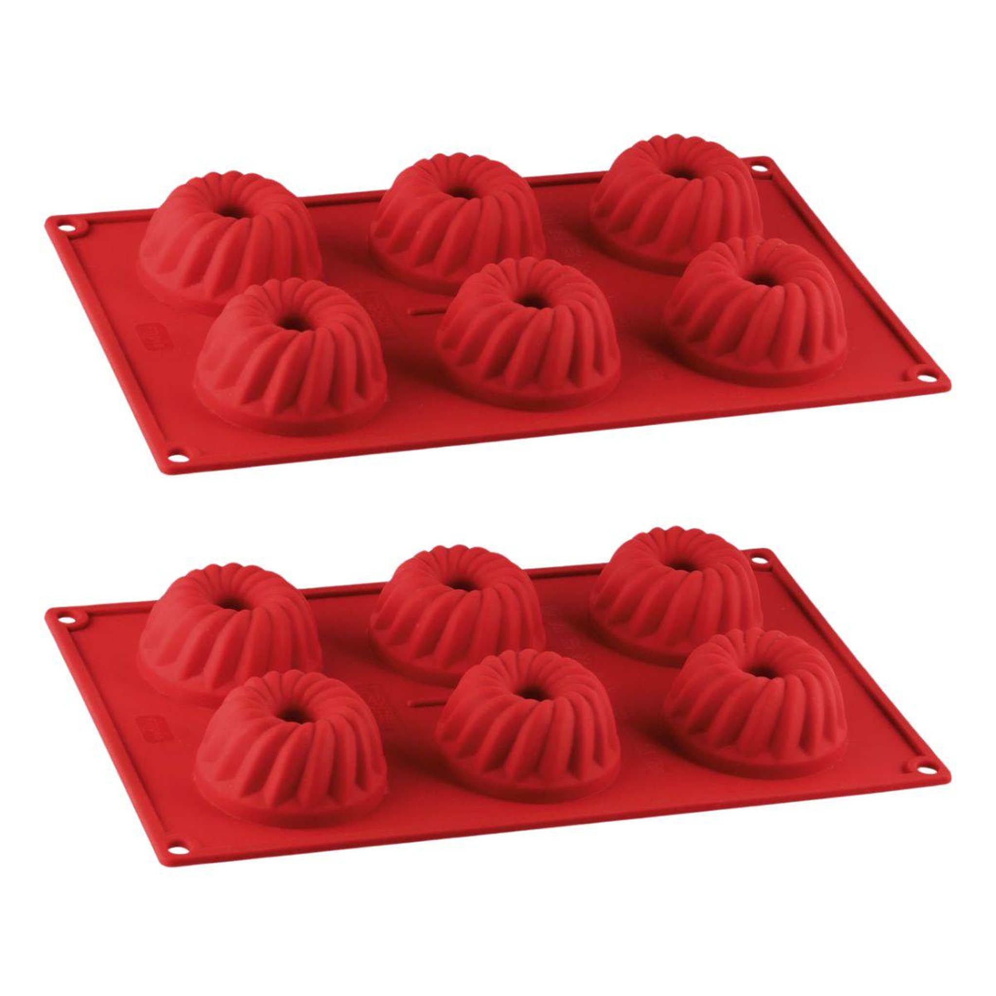 DR.OETKER Lot de 2 moules à kougelhofs 6 empreintes 30 x 18 cm dr.oetker flexxibel love