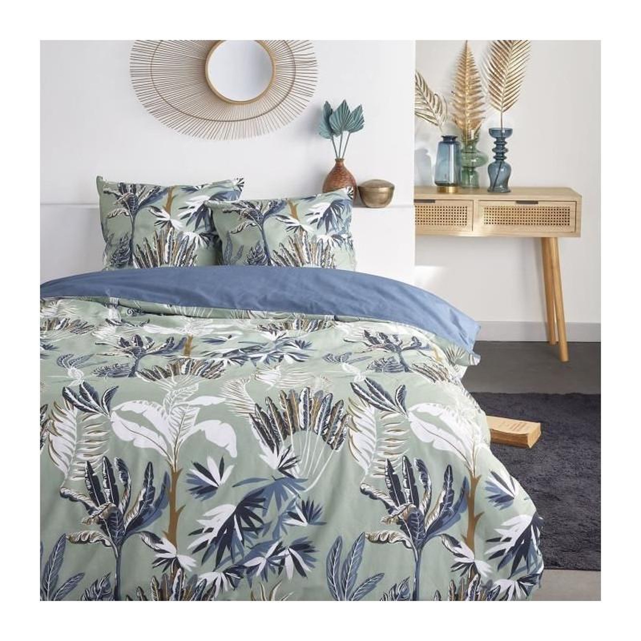 Today Parure de lit 2 personnes - TODAY - Sunshine 15.1 - 220 x 240 cm - 100% Coton imprimé