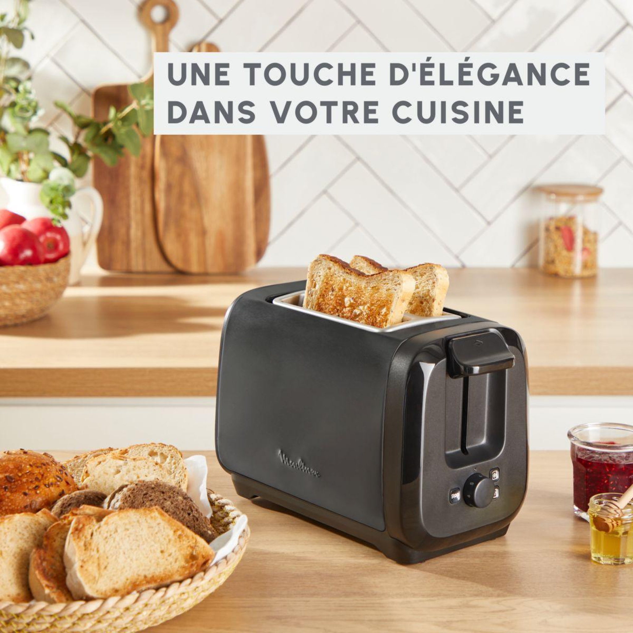 Voir la diapositive 4 : MOULINEX Grille-pain lt5s08e0 subito noir