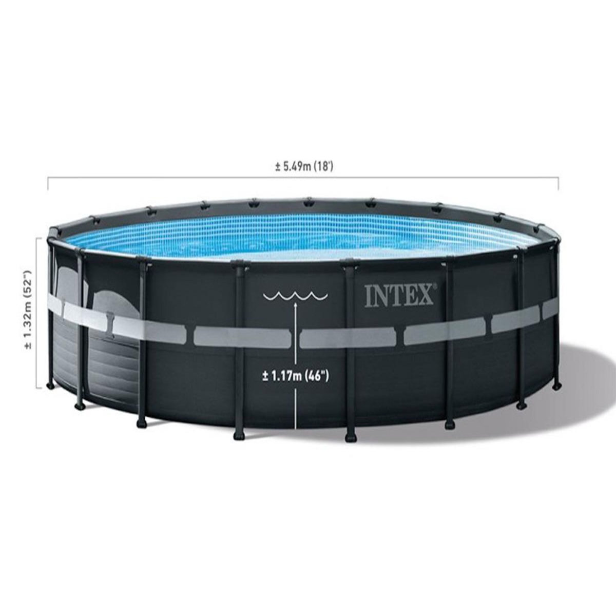 INTEX Piscine tubulaire Ultra XTR Frame ronde 5,49 x 1,32 m - Intex