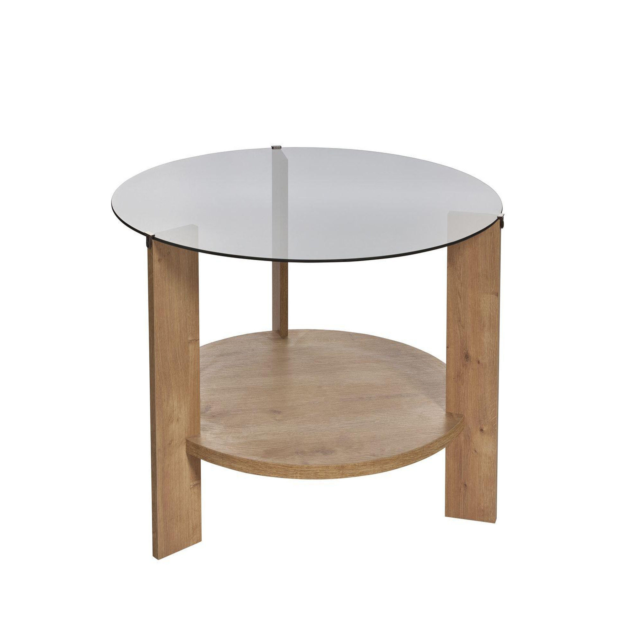 Habitat et Jardin Table basse en bois  clara  - 75 x 75 x 40 cm - chêne saphirfumées