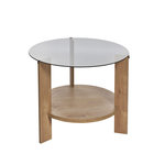 Habitat et Jardin Table basse en bois  Clara  - 75 x 75 x 40 cm - Chêne SaphirFumées