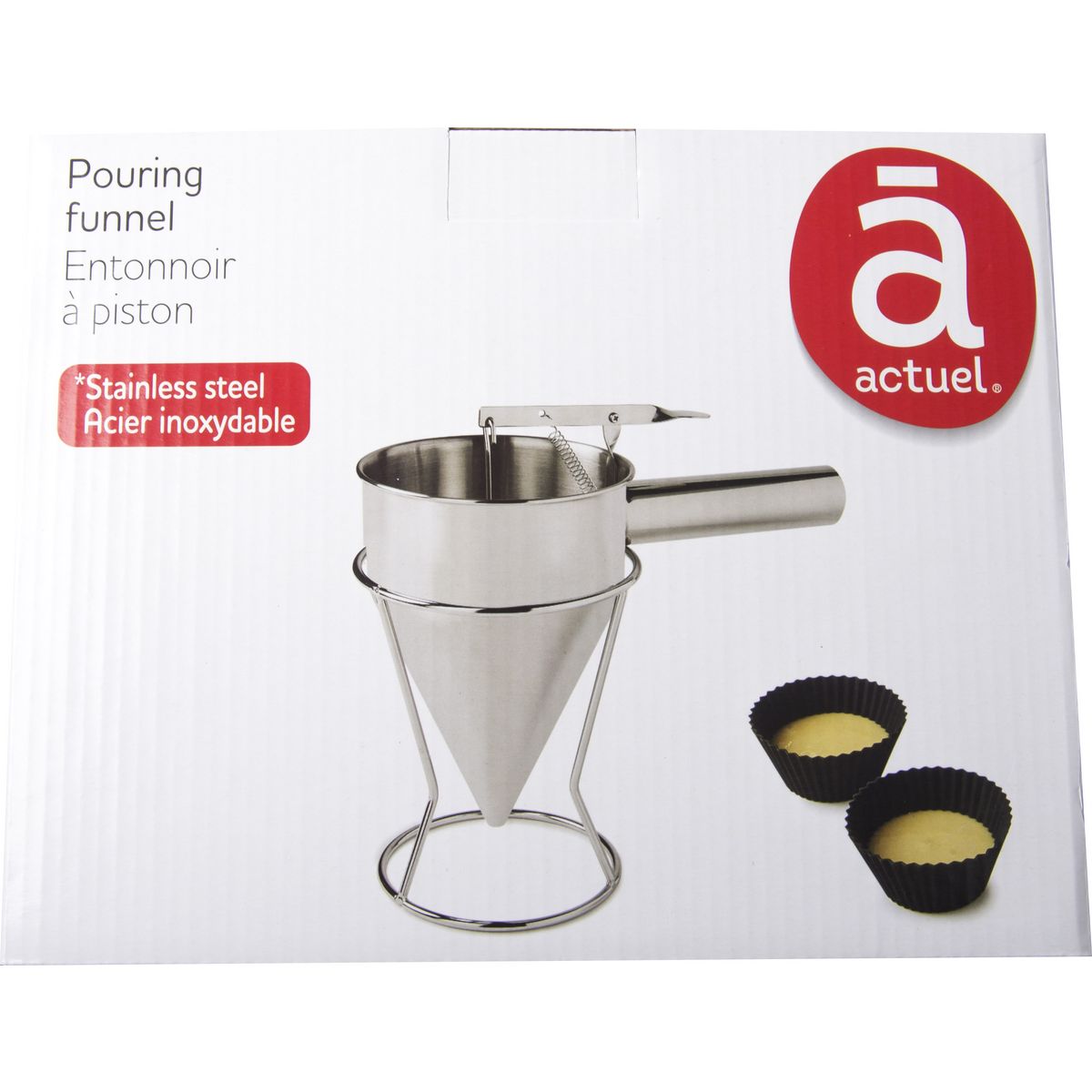 ACTUEL Entonnoir à piston inox 