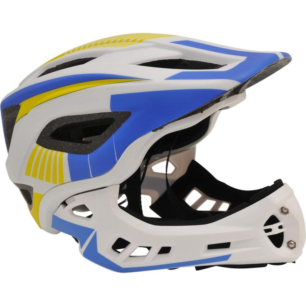 Kiddimoto Casque Intégral IKON - Blanc/Bleu