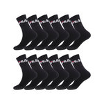 FILA Lot de 12 Paires de Chaussettes Tennis. Coloris disponibles : Noir
