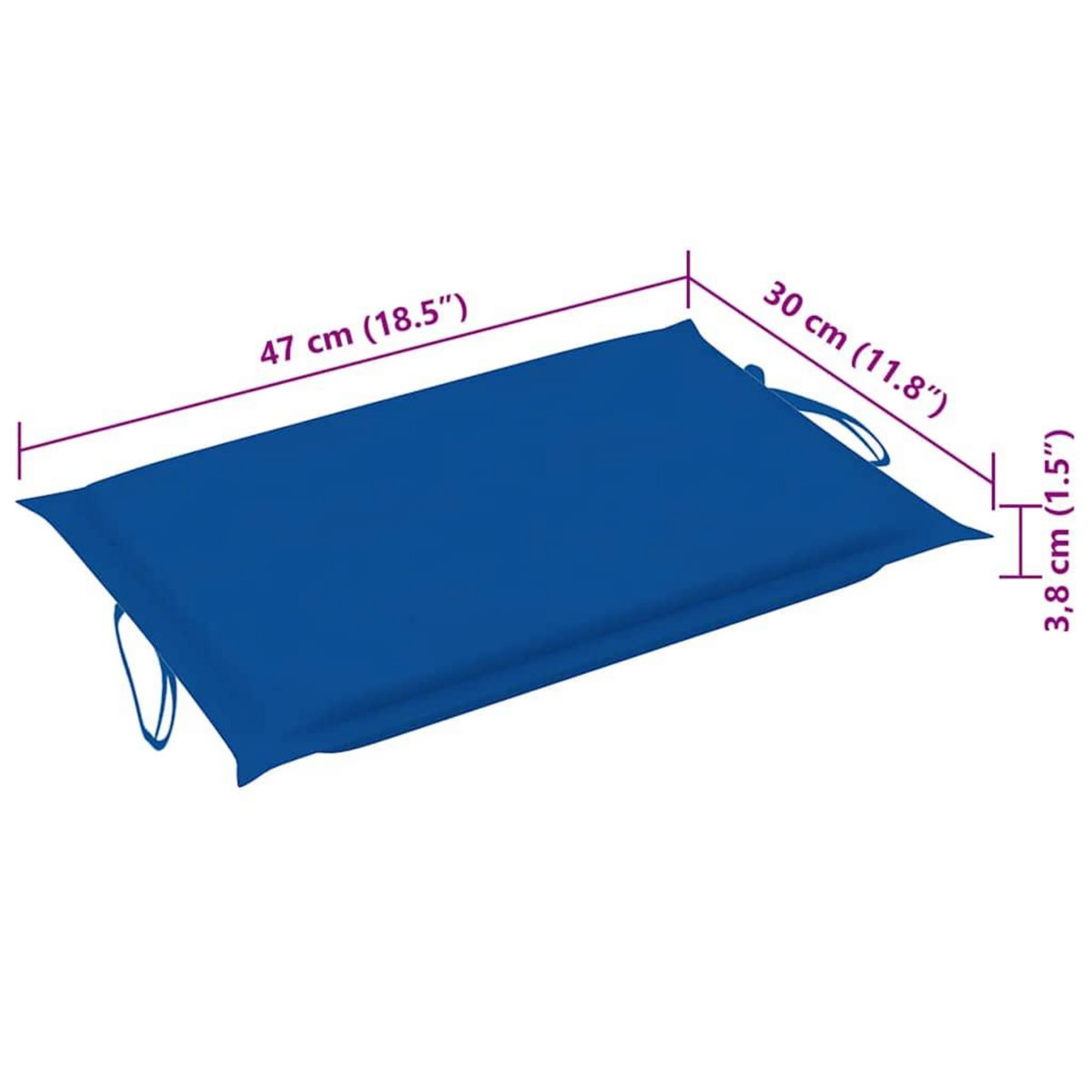 VIDAXL Chaises longues lot de 2 avec coussins Bois d'acacia solide