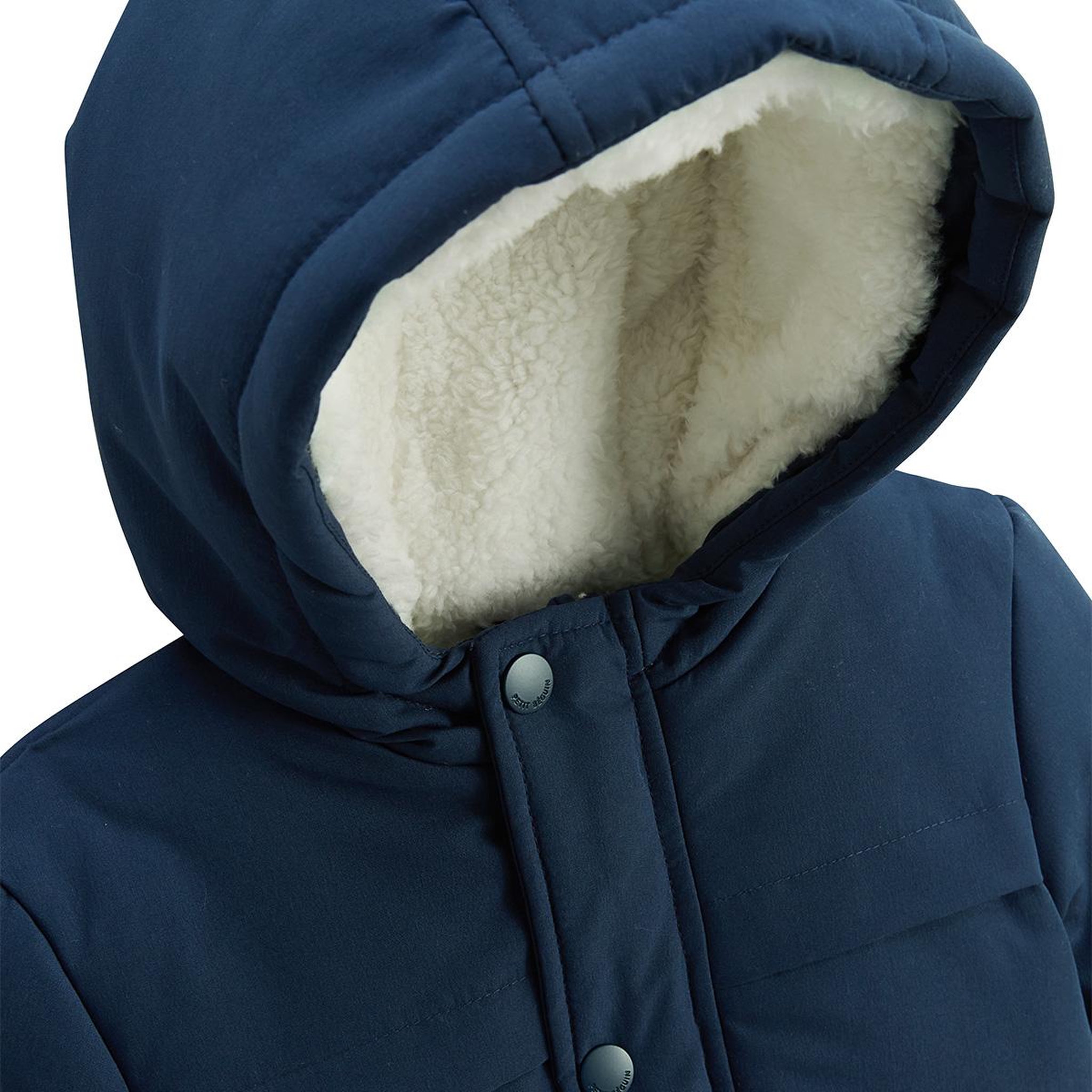 Voir la diapositive 2 : PETIT BEGUIN Manteau enfant imperméable doublé sherpa avec capuche oscar