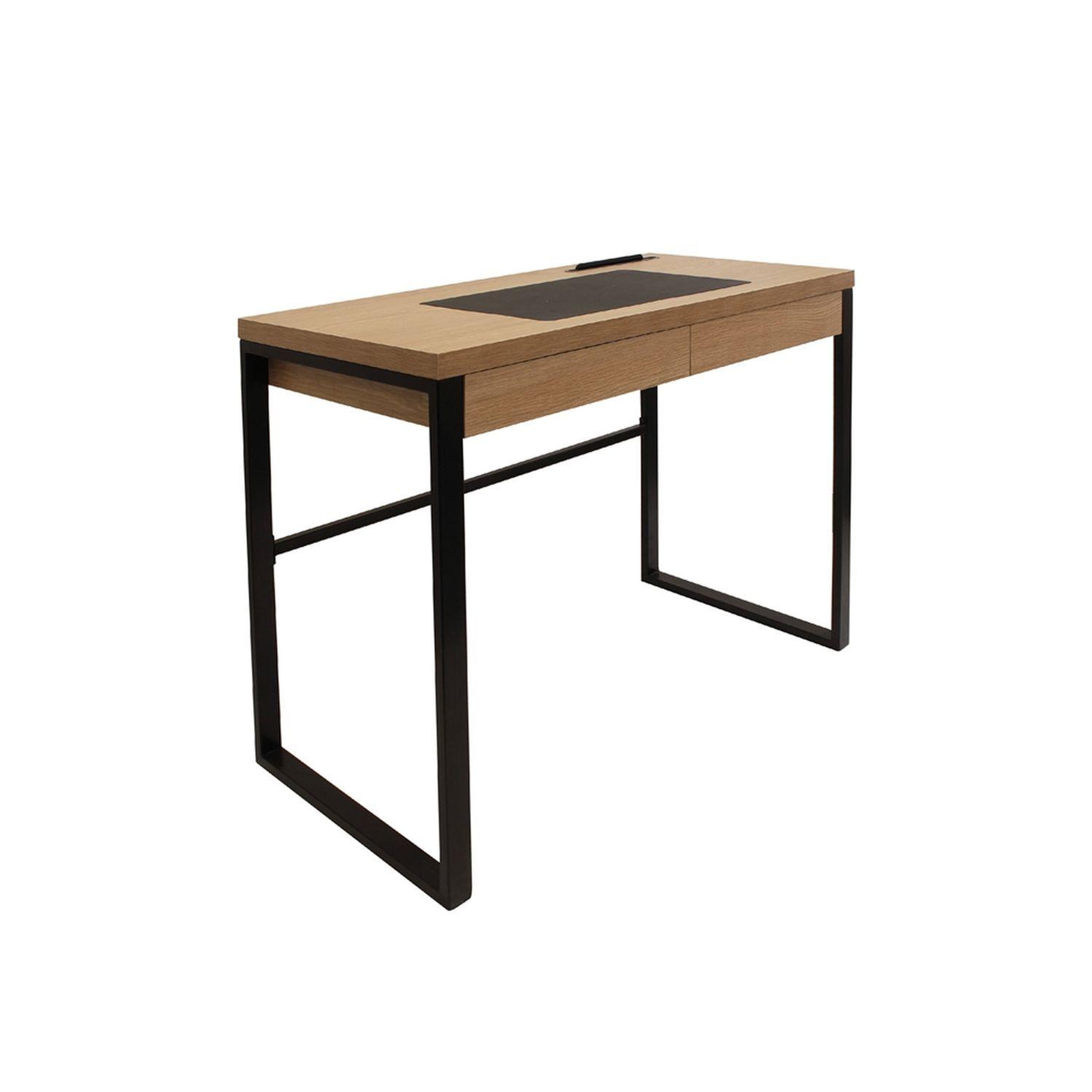 The Home Deco Factory Bureau en métal et MDF. Coloris disponibles : Blanc