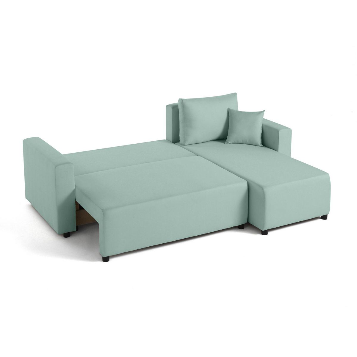 BEST MOBILIER Regala - canapé d'angle réversible - 4 places - convertible avec coffre - en tissu