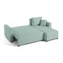 Voir la diapositive 3 : BEST MOBILIER Regala - canapé d'angle réversible - 4 places - convertible avec coffre - en tissu