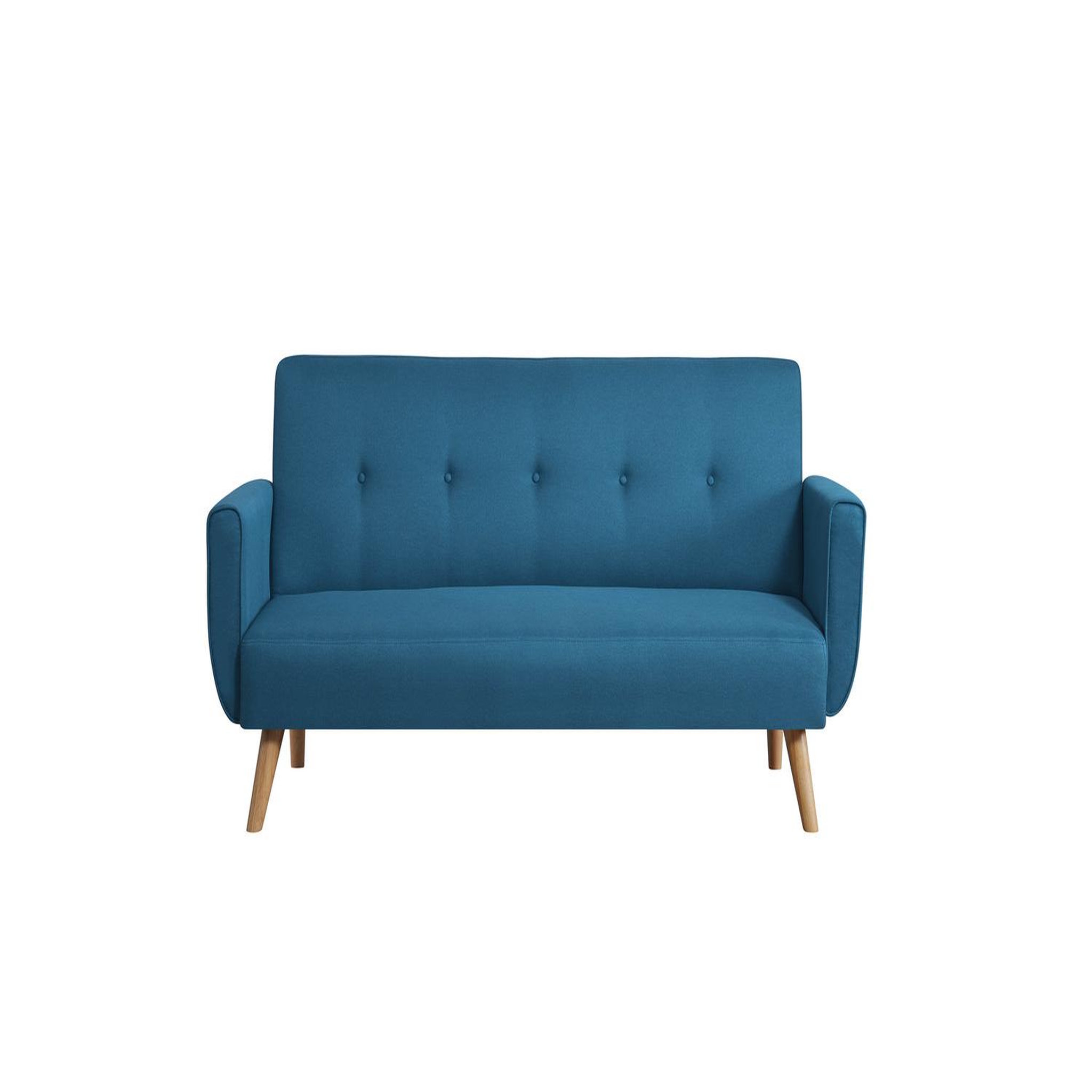 CONCEPT USINE Canapé scandinave convertible 3 places en tissu bleu canard malmo