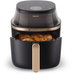 Philips Airfryer NA332/00 Friteuse sans huile avec fenêtre de cuisson Noir/Doré, Série 3000 6.2L