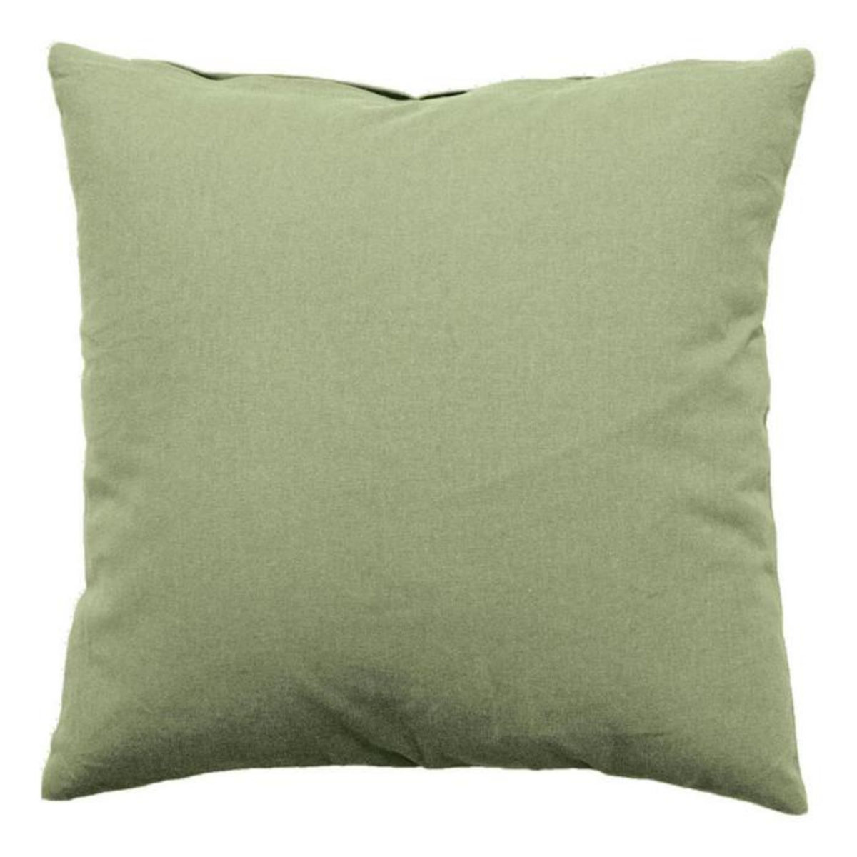 Paris Prix Coussin Déco Uni Déhoussable  Panama  60x60cm Vert Olive