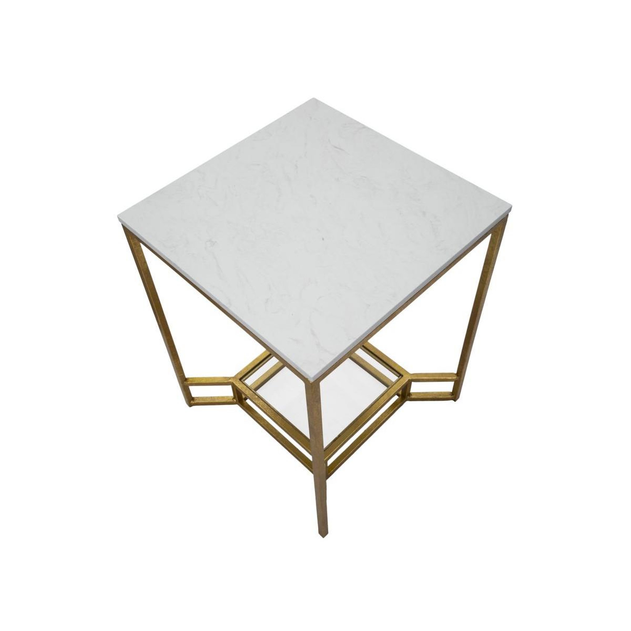 Voir la diapositive 5 : Paris Prix Table d'appoint design  eva  60cm blanc & or