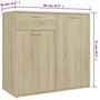 Voir la diapositive 6 : VIDAXL Buffet Chene sonoma 160x36x75 cm Bois d'ingenierie