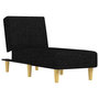 Voir la diapositive 2 : VIDAXL Chaise longue noir tissu